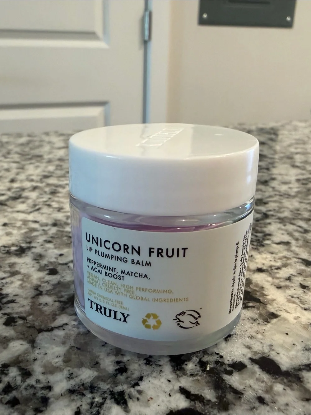 TRULY Unicorn Fruit Lip Plumping Balm - Lavender Pink & White